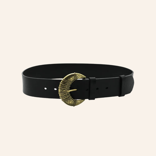 BELT LEATHER LOUISE BLACK