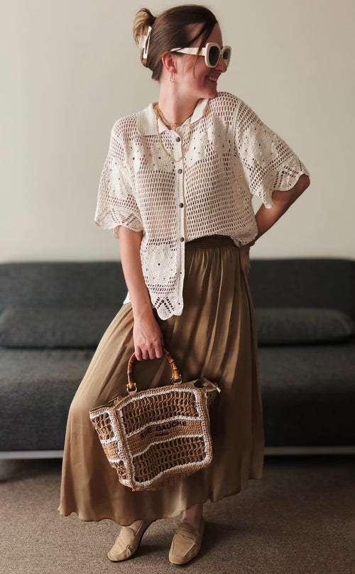 CROCHET SHIRT JUSTINE BEIGE