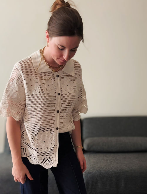 CROCHET SHIRT JUSTINE BEIGE