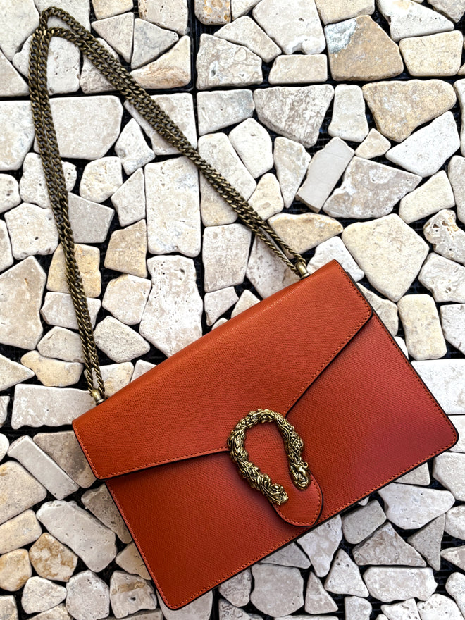 HANDBAG ELOISE RUST LEATHER