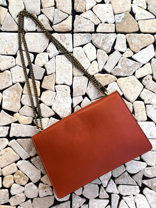 HANDBAG ELOISE RUST LEATHER