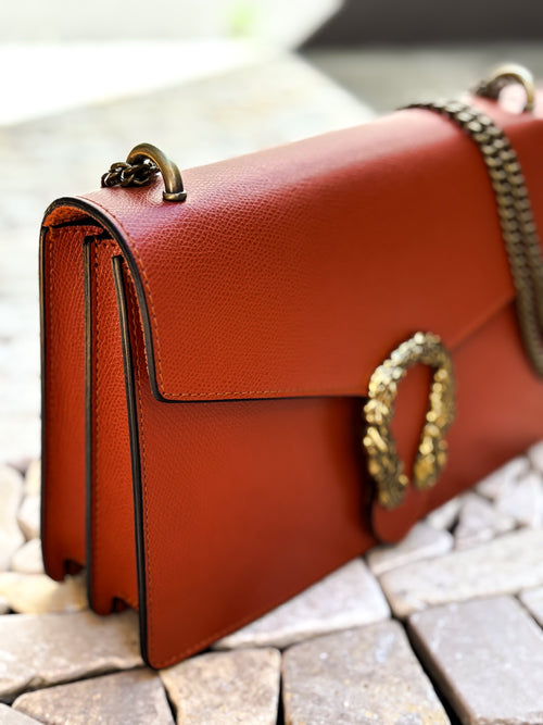 HANDBAG ELOISE RUST LEATHER