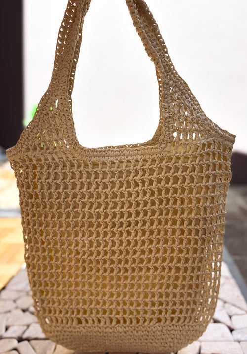 TOTE BAG EMMA BEIGE RAFFIA