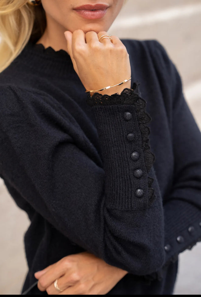 KNIT JUMPER TANIA BLACK