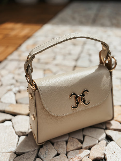 HANDBAG CLAIRE BEIGE LEATHER