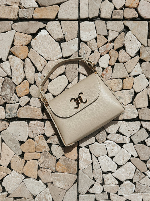 HANDBAG CLAIRE BEIGE LEATHER