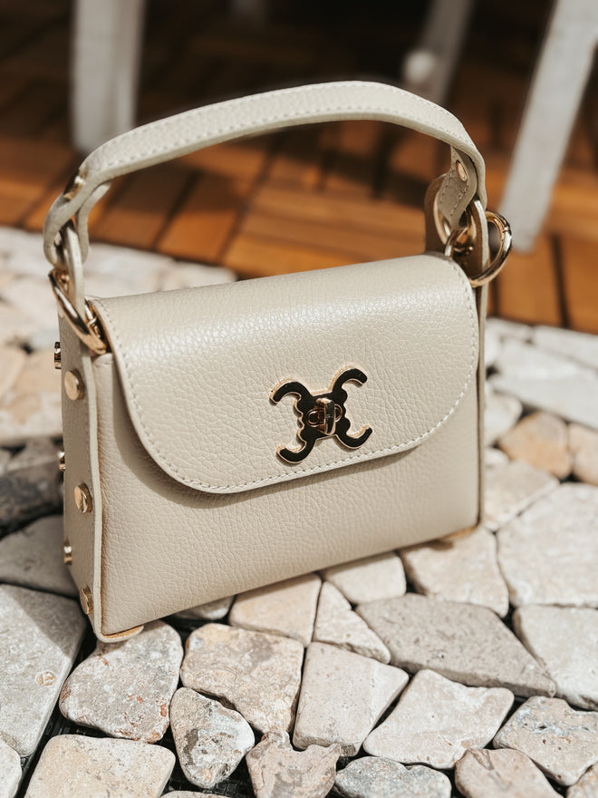 HANDBAG CLAIRE BEIGE LEATHER