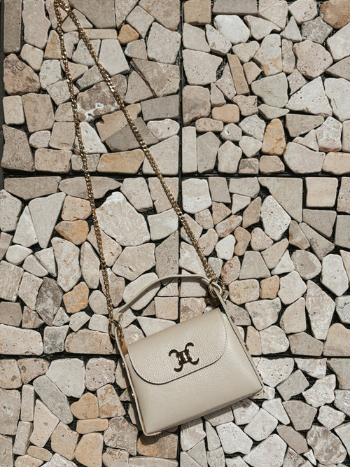 HANDBAG CLAIRE BEIGE LEATHER