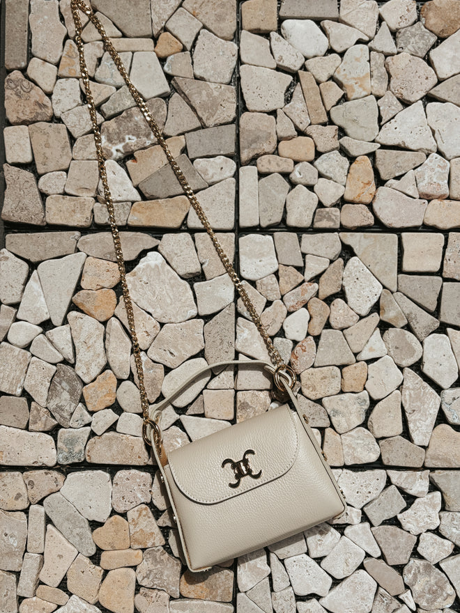 HANDBAG CLAIRE BEIGE LEATHER