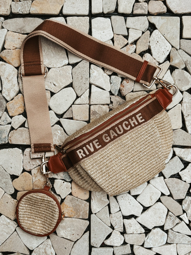 BUMBAG MEGANE RAFFIA BROWN/ECRU