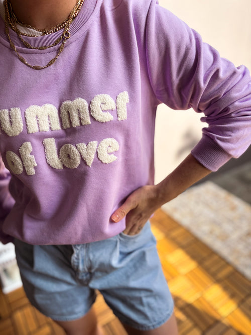 SWEATSHIRT "SUMMER OF LOVE" LILAC