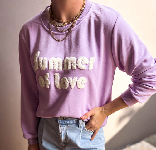 SWEATSHIRT "SUMMER OF LOVE" LILAC