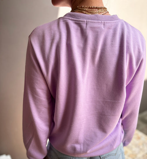 SWEATSHIRT "SUMMER OF LOVE" LILAC