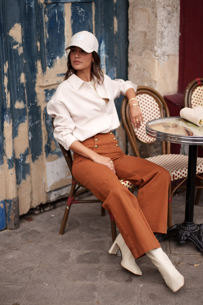 Jeans Victor Camel Wide Cropped