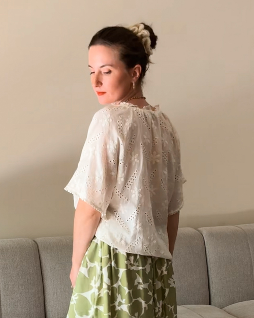 Blouse Melissa Cream Embroidery