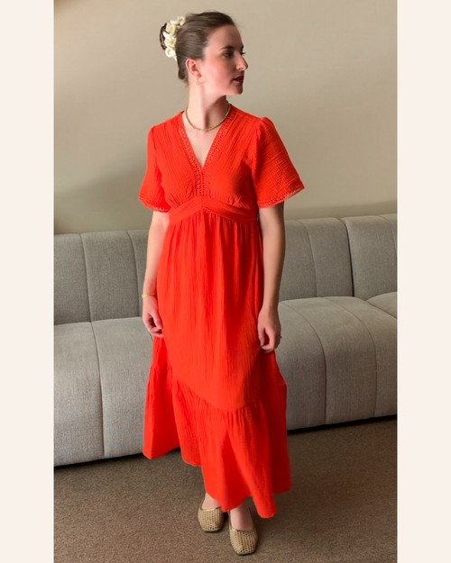 Dress Midi Janice Coral