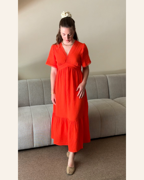 Dress Midi Janice Coral