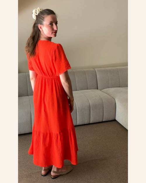 Dress Midi Janice Coral