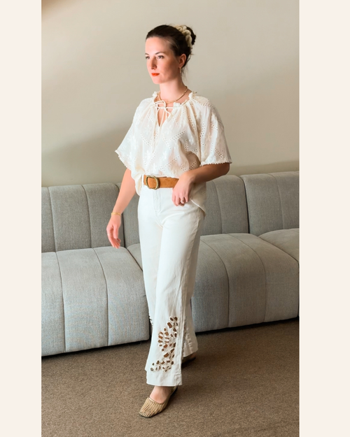 Blouse Melissa Cream Embroidery