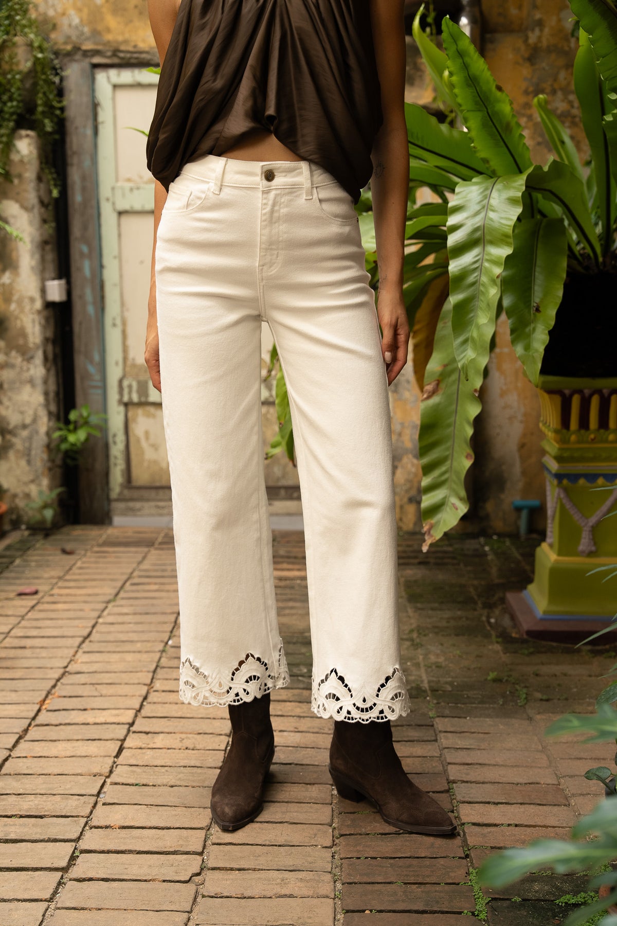 Maison Torrini Paris Celine jeans white front