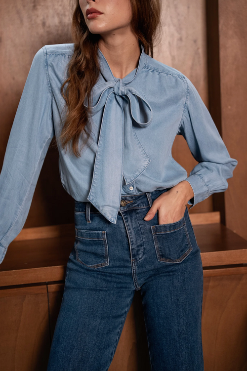 Maison Torrini Paris Chambray blouse