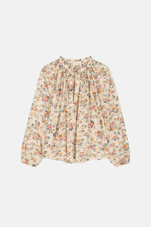 Blouse Nicoliana Cream Retro Garden - Louise Misha