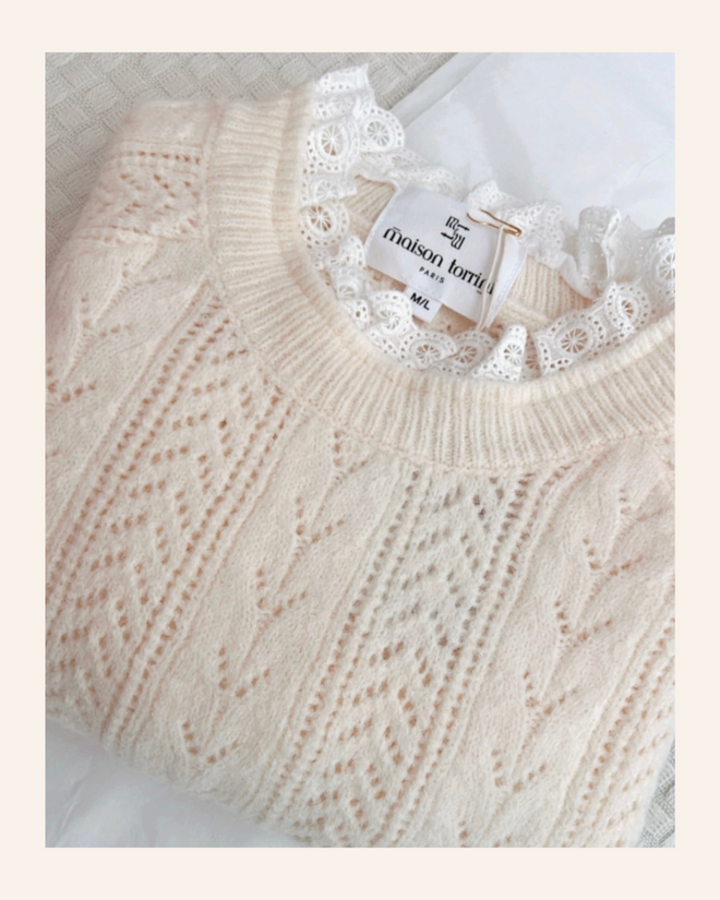 Knit Jumper Romain Ecru