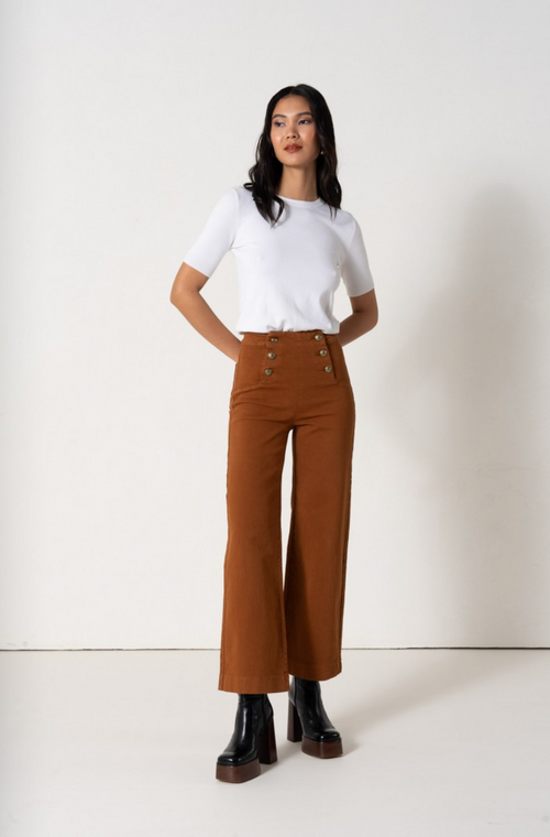 Jeans Victor Camel Wide Cropped