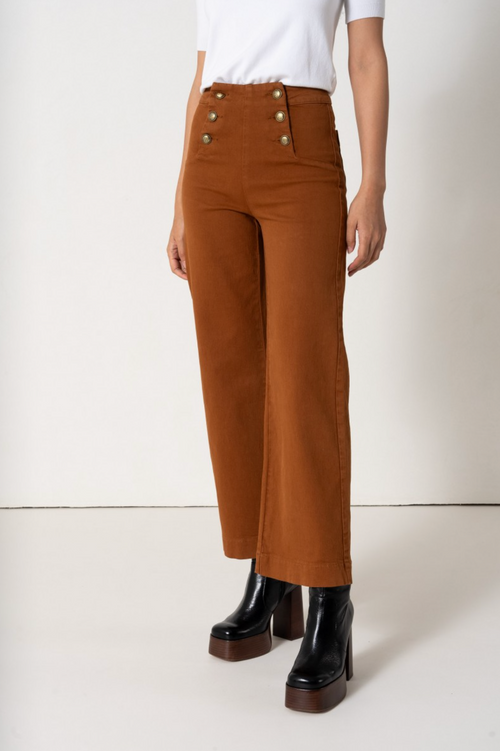 Jeans Victor Camel Wide Cropped