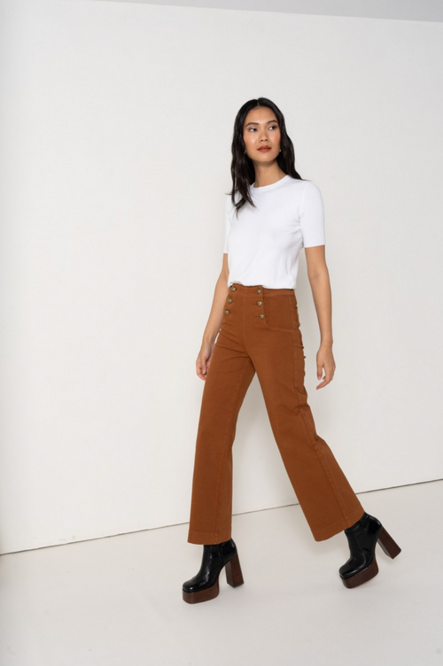 Jeans Victor Camel Wide Cropped