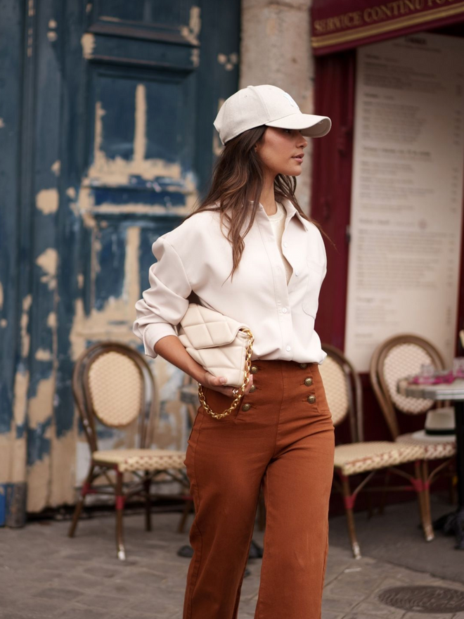 Jeans Victor Camel Wide Cropped