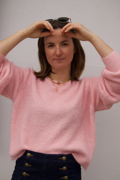 KNIT JUMPER LAURA PINK