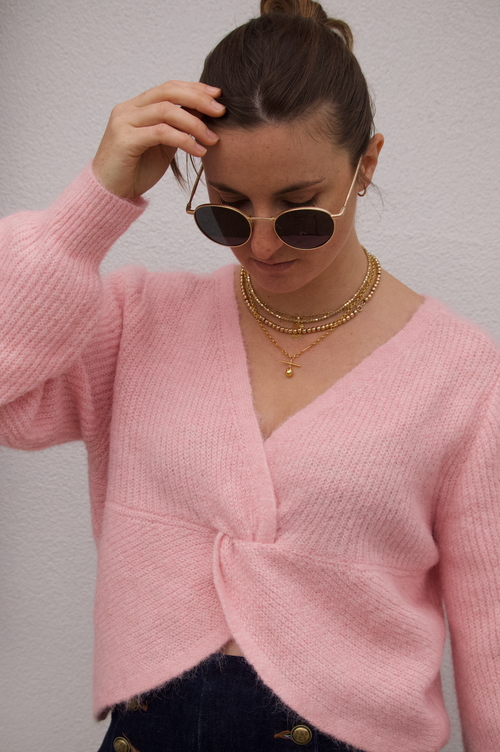 KNIT JUMPER LAURA PINK