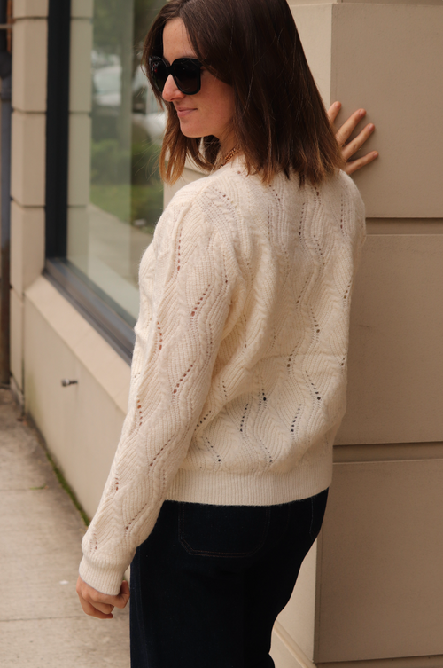 KNIT CARDI LUDIVINE CRÈME