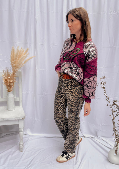 JEANS GABRIEL LEOPARD STRAIGHT