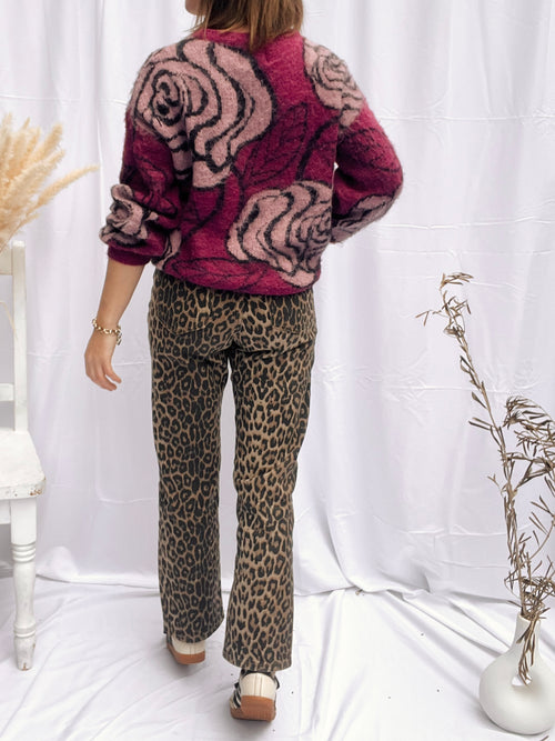 JEANS GABRIEL LEOPARD STRAIGHT