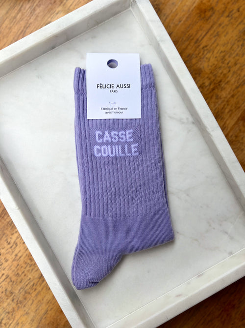 SOCKS "CASSE COUILLE" LAVENDER - 36/40