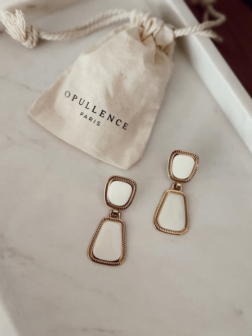 EARRINGS ELINA ECRU/GOLD