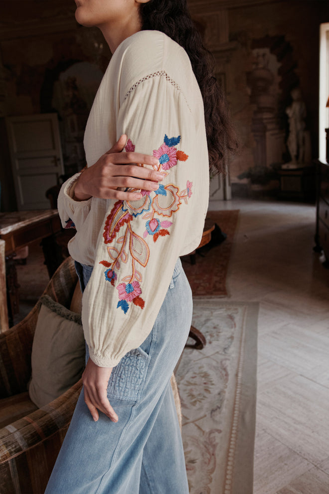Blouse Akania Beige Natural - Louise Misha