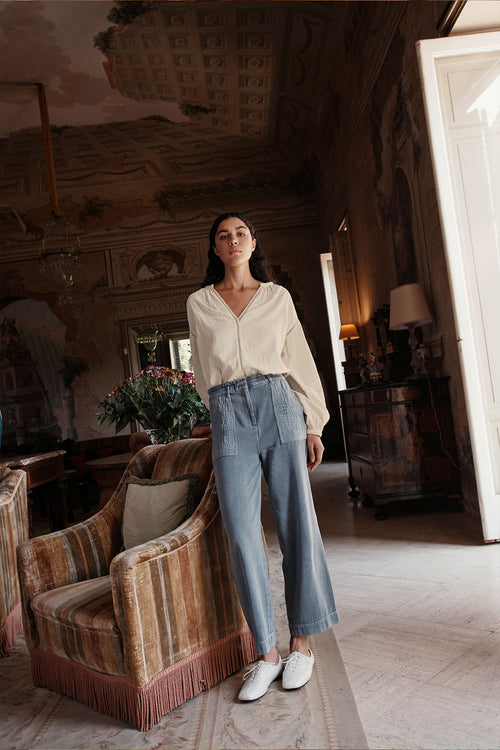 Blouse Akania Beige Natural - Louise Misha