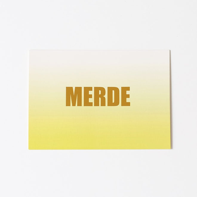 CARD "MERDE" YELLOW