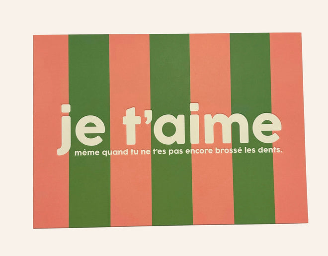CARD "JE T'AIME"