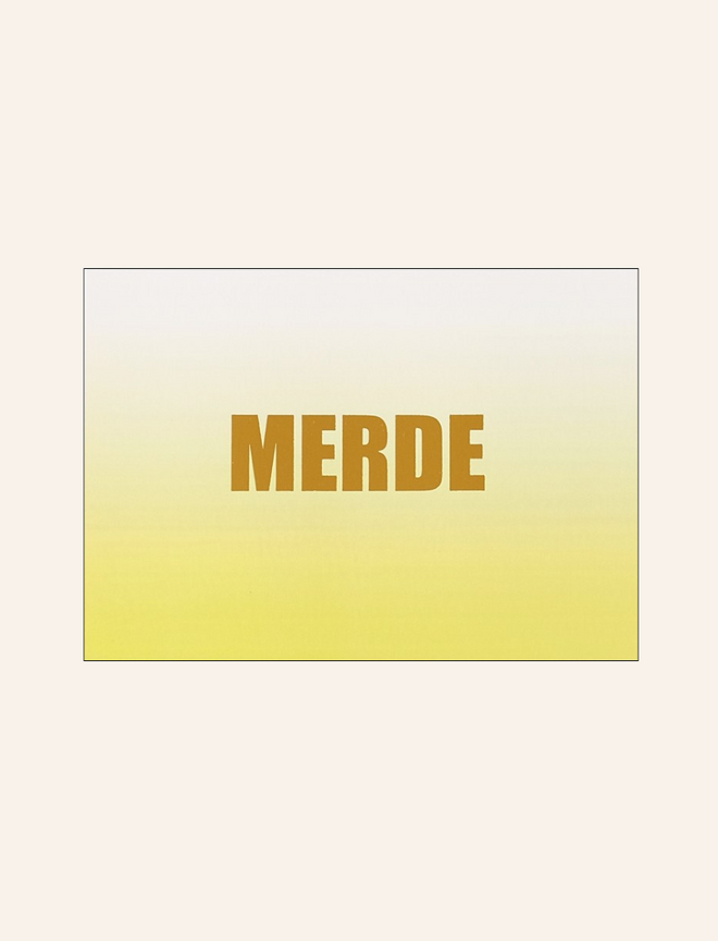 CARD "MERDE" YELLOW